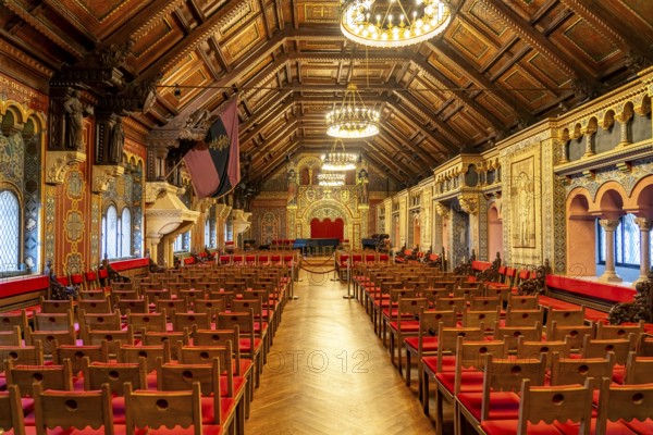 Ballroom of the Wartburg in Eisenach, Thuringia, Germany, Europe