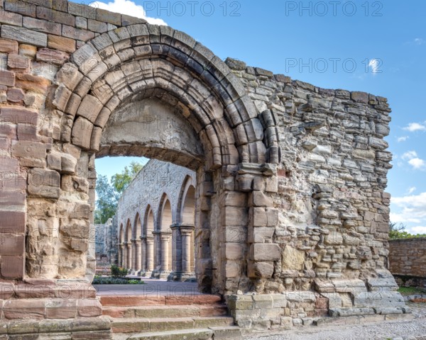 Ruins of the monastery church, Memleben Monastery and Imperial Palace, Memleben, Saxony-Anhalt, Germany, Europe
