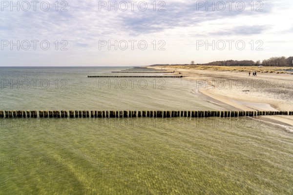 The Baltic Sea beach in Graal-Müritz, Mecklenburg-Vorpommern, Germany, Europe