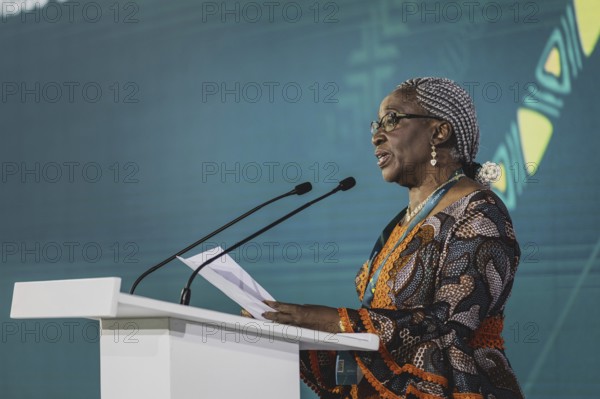 Rose Leke, Professorin fvºr Immunologie und Parasitologie der Universitaet Jaunde und Traegerin des Virchow Global Health Prize 2023, aufgenommen im Rahmen der Einweihungszeremonie fuer die Produktionsstaette fuer mRNA-Impfstoffe der Firma Biontech in