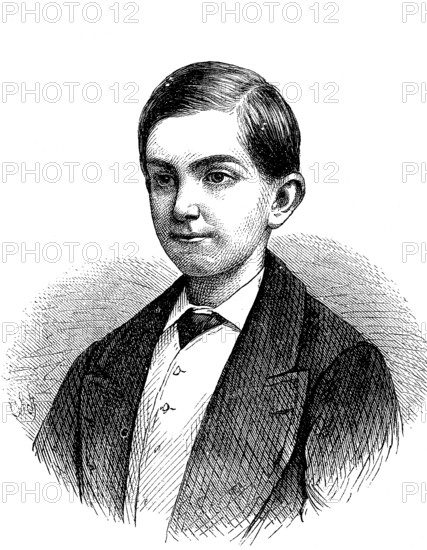 Milano Obrenovich, Prince of Serbia, 1869, Historic, digitally restored reproduction of a 19th century original, exact original date unknown