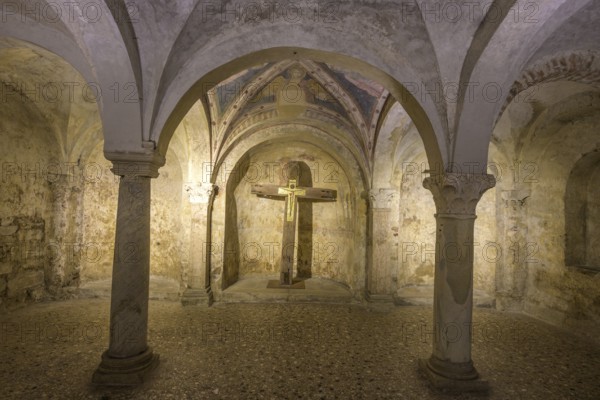 Crypt of the old cathedral, Brescia, Province of Brescia, Italy, Europe