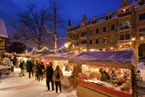 The Christmas market in the old village centre in Dresden Loschwitz, is organised annually by the Elbhangfestverein in traditional form, based on models by Ludwig Richter
