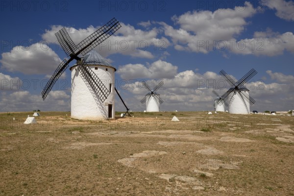 Windmills, Campo de Criptana, Province of Ciudad Real, Castilla-La Mancha, Spain, Europe