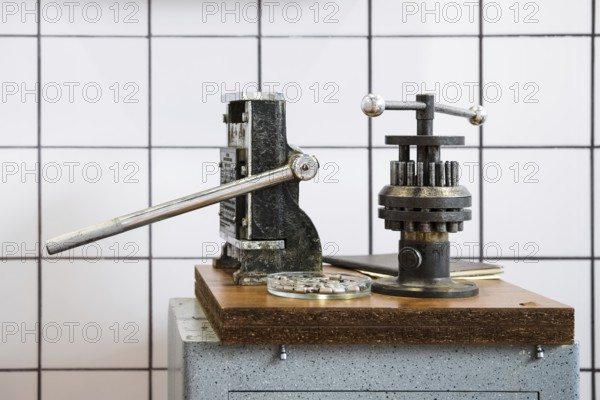 History of dental tools, old machine for dentures