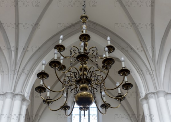 Chandelier in the St. Mary's Church at Alexanderplatz, Berlin, Germany, Europe