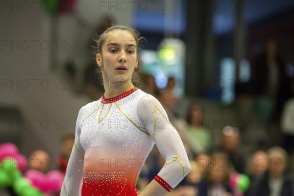 German Gymnastics League (Bundesliga) for woman, 1st competition day 2025 in Mannheim***Helen Kevric (MTV Stuttgart) on the balance beam