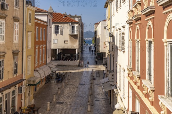 Alley in the old town centre of Zadar, Croatia, Europe
