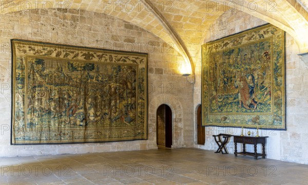 Interior design, Royal Palace Alumdaina, Palma de Majorca, Spain, Europe