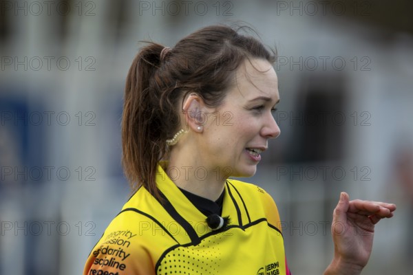Rugby: Germany against MKS Pogon Awenta Siedlce, Poland in Heidelberg. Picture: Referee Maria Latos. She was nominated as a referee at the 2024 Olympic Games in Paris