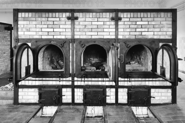 Incinerator in the camp crematorium, former beech forest concentration camp, now a concentration camp memorial, Weimar, Thuringia, Germany, Europe
