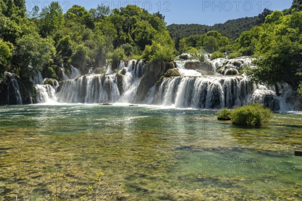 The Skradinski Buk waterfall in Krka National Park, Croatia, Europe