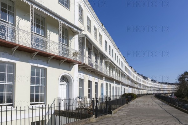 Georgian houses in Royal York Crescent, Clifton, Bristol, England, UK completed 1820 architect probably probably William Paty