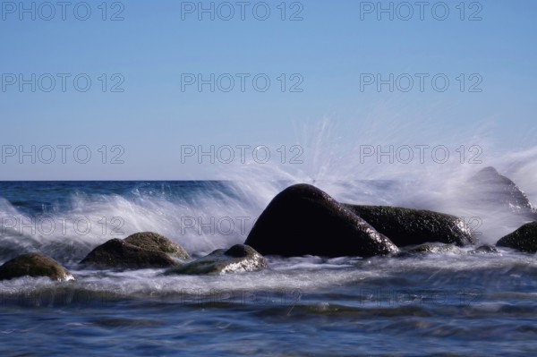 Wave play, Baltic Sea beach, Mecklenburg-Western Pomerania, Germany, Europe