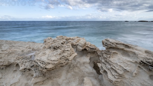 Playa Los Escullos, Cabo de Gata, Los Escullos, Playa del Arco, El Arco beach, Cabo de Gata-Nijar Natural Park, Almeria, Andalusia, Spain, Europe