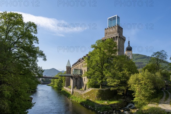 Keep, Rothschild Castle, Rothschild Palace, Five Elements Museum, Waidhofen an der Ybbs, Mostviertel, Lower Austria, Austria, Europe