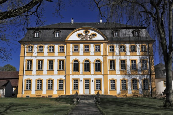 The Jägersburg, former Schönborn hunting lodge, a baroque hunting lodge of the Bamberg prince-bishops near Eggolsheim, district of Forchheim, Upper Franconia, Bavaria, Germany, Europe