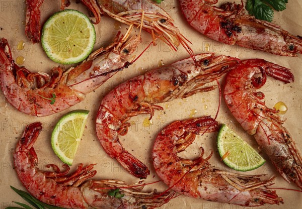 Fried Langoustines, Australian, lime and herbs, spices, homemade, no people