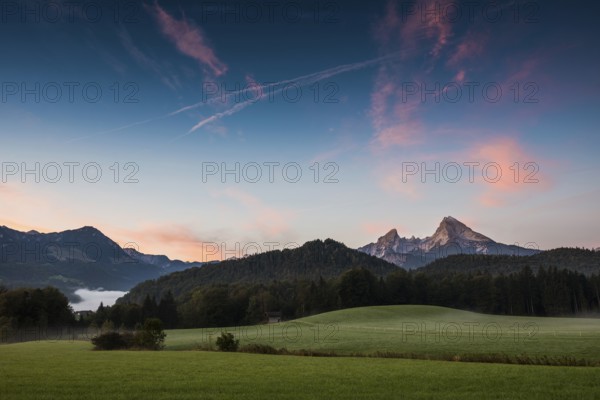 Watzmann, sunrise, Berchtesgadener Land, Upper Bavaria, Bavaria, Germany, Europe