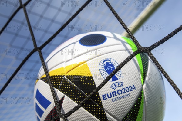Symbolic image UEFA-EURO 2024: Close-up of the official match ball for the 2024 European Football Championship in Germany