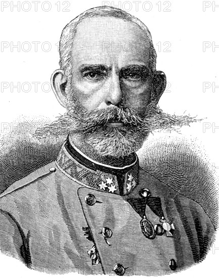 Archduke Rainer Ferdinand Maria Johann Evangelist Franz Ignaz of Austria, 11 January 1827, 27 January 1913, was a popular member of the imperial family, patron of the arts and sciences and commander-in-chief of the Imperial-Royal Army. Landwehr, historical, digital reproduction of an original from the 19th century