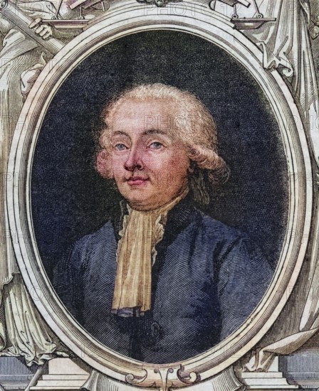 Isaac Rene Guy Le Chapelier (born 12 June 1754 in Rennes, died 22 April 1794 in Paris) was a politician during the French Revolution, Historical, digitally restored reproduction from a 19th century original, Record date not stated