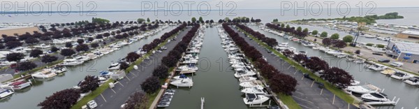 Harrison Twp., Michigan, The Safe Harbor Belle Maer marina on Lake St. Clair