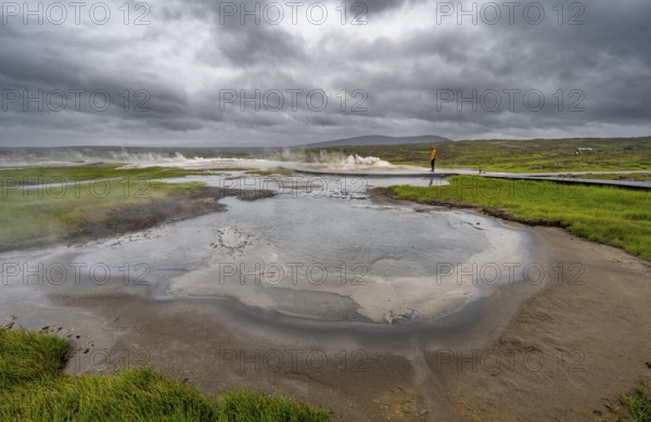 Hot spring, Hveravellir geothermal area, Icelandic Highlands, Suðurland, Iceland, Europe