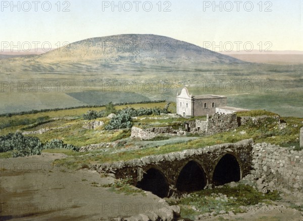 General view of Nain, Holy Land, Israel, c. 1890, Historic, digitally restored reproduction from a 19th century original, General view of Nain, Holy Land, 1890, Historic, digitally restored reproduction from a 19th century original, Asia