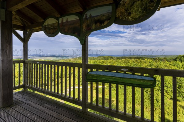 National Park Hainch with Observation Tower Hainichblick, Thüringen, Germany, Europe