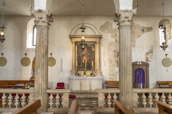 Interior of the Church of St Simeon in Zadar, Croatia, Europe