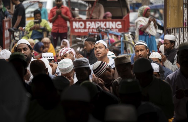 Muslims perform the Friday prayers at a Mosque in the holy month of Ramadan, on 21 March 2025 in Guwahati, India, Asia
