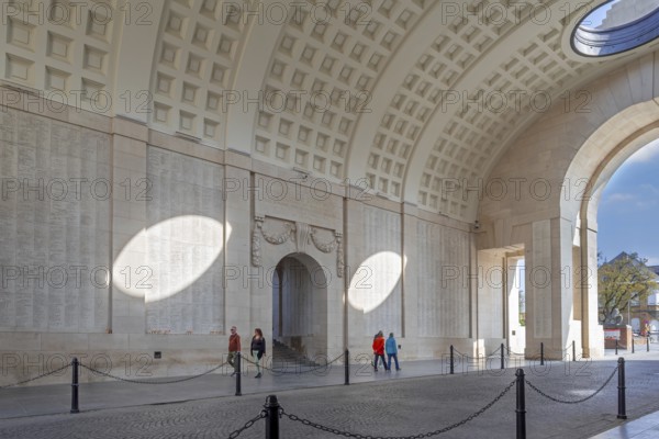 Menin Gate, Menenpoort, WW1 memorial for the missing soldiers of Commonwealth nations who died in Ypres Salient during First World War One, Belgium, Europe