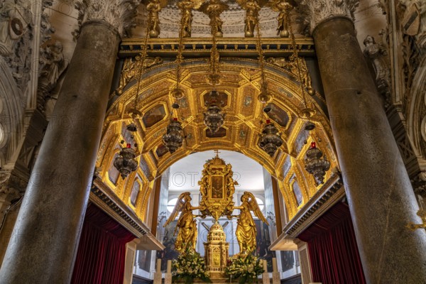 Main altar in the interior of the Cathedral of St Domnius in Split, Croatia, Europe