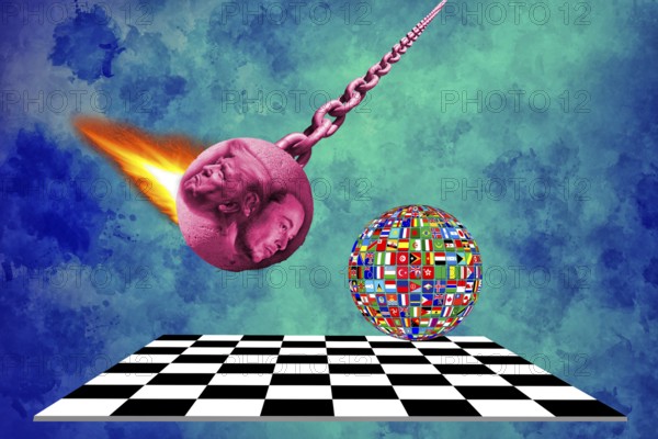 Symbolic image, Trump und Musk-Weltbestimmung, Abrißbirne Trump und Musk, Wahn von Deals und Zölle, US-Demokratie in Gefahr, EU und Deutschland unter politischem Druck, Industrie, Donald Trump, Zoll-Drohungen, Elon Musk, Mark Zuckerberg, Soziale Netzwerke, Fake News, Rechte gebrochen, Hass, Hetze, DSG Digital Services Act, Wiederwahl, USA, Politik, Ankündigungen, Rachefeldzug, gewollter Diktator, Republikaner, Wahlsystem USA, weltweite Gefahr, Lügen, 2. term, global burden, Ukrainian war, White House storm, North America