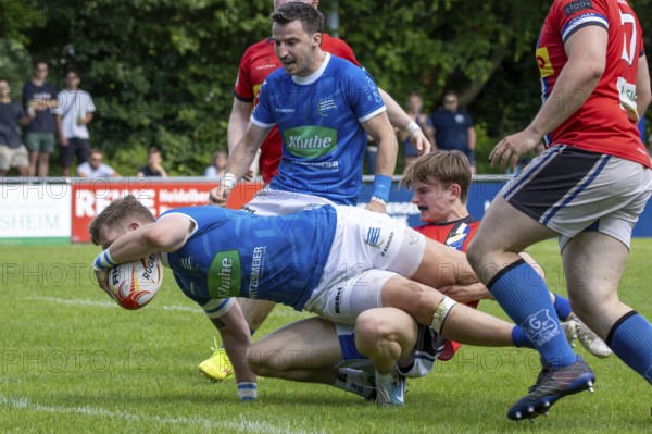 Heidelberg, 25.05.2024, Rugby 1st Bundesliga, Season 2023/24, Quarter-final: SC Neuenheim against Germania List (82:0)