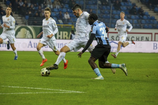 Football 3rd division, 2024/25 season, matchday 12: Waldhof Mannheim vs SV Wehen-Wiesbaden