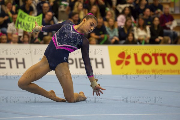 German Gymnastics League (Bundesliga) for woman, 1st competition day 2025 in Mannheim***Rebecca Aiello (TG Mannheim) on floor
