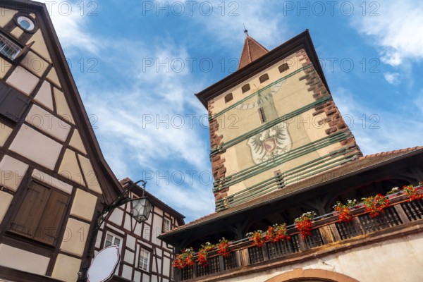 The Obertorturm tower on Victor-Kretz-Straße in the old town of Gengenbach in the Black Forest, Germany, Europe