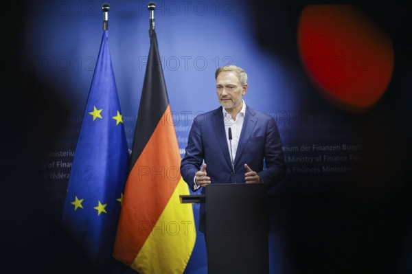 Christian Lindner (FDP), Federal Minister of Finance, gives a press statement at the Ministry of Finance. Berlin, 05.06.2024. Photographed on behalf of the Federal Ministry of Finance