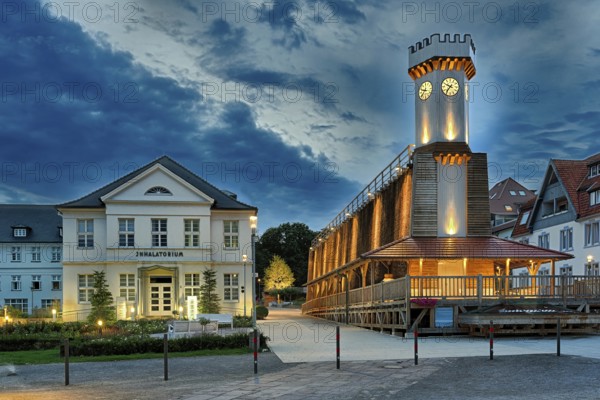 Evening shot illuminating Bad Salzuflen Germany