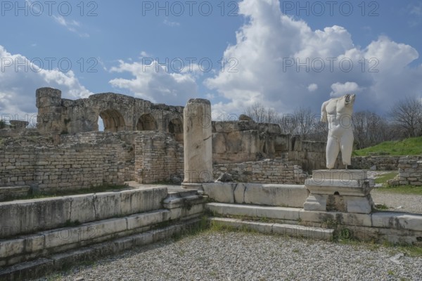 Ancient Baths of Hadrian, ancient archaeological site of Aphrodisias, Geyre, Karacasu, Aydin, Western Turkey, Turkey, Asia