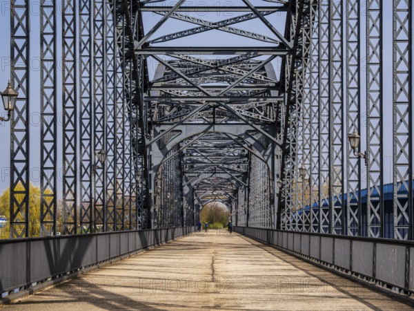 Old Harburger bridge, crossing Elbe river, Hamburg, Germany, Europe