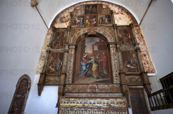 Interior view, church Igreja da Misericórdia de Silves, altar, Silves, Algarve, Portugal, Europe