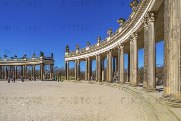 Sanssouci Palace in Sanssouci Palace Park in Potsdam, Germany, Europe