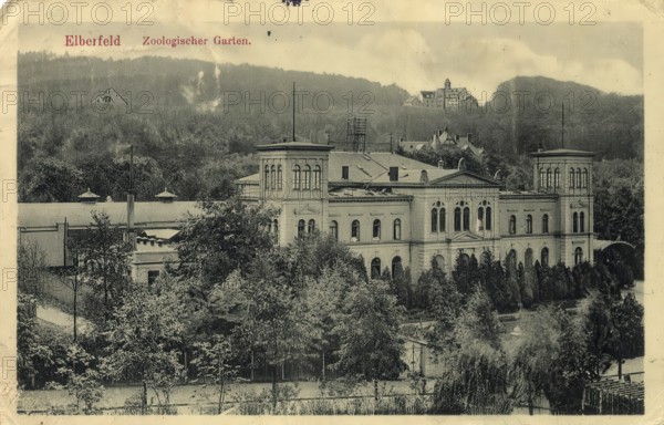 Historical postcard, picture postcard, Elberfeld Zoological Garden, today Wuppertal, North Rhine-Westphalia, Germany, digitally enhanced reproduction of an original from around 1900, picture postcard, Europe