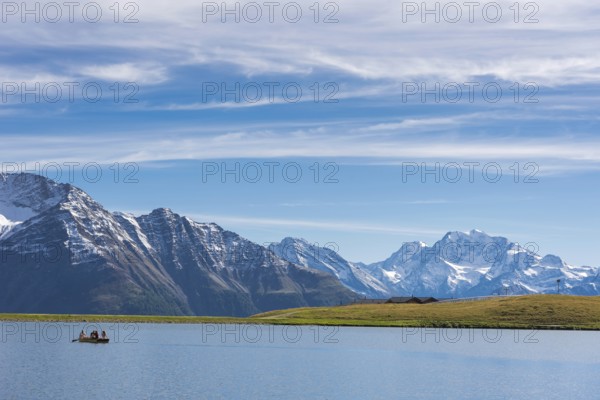 Bettmersee, mountain lake, alpine lake, summer, tourism, Bettmeralp, Aletsch Arena, Valais, Switzerland, Europe