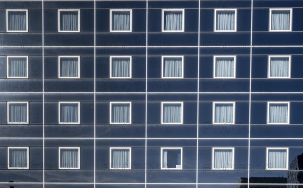 Holiday Inn Express Hotel in Antwerp, square façade design, Flanders, Belgium, Europe