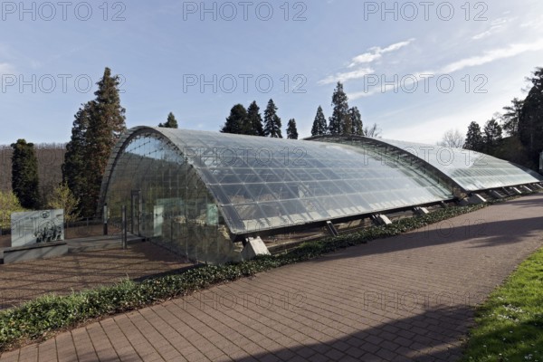 Roman bath ruins with glass canopy, spa town of Badenweiler, Black Forest, Markgräflerland, Baden-Württemberg, Germany, Europe