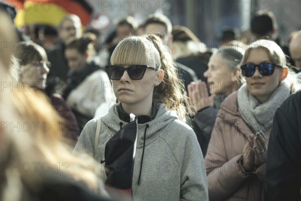 Demonstrators at the final rally of Beatrix von Storch and the AfD in the Bundestag election campaign in Lichtenberg, Berlin, Germany, Europe